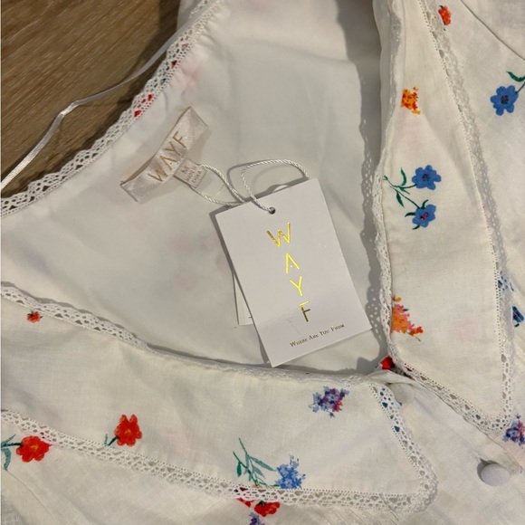 Wayf Berkleigh Floral Linen Blend Minidress Medium - Picture 4 of 7